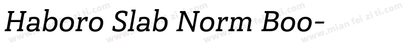 Haboro Slab Norm Boo字体转换